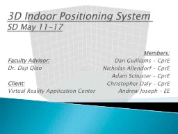 3D Indoor Positioning System
