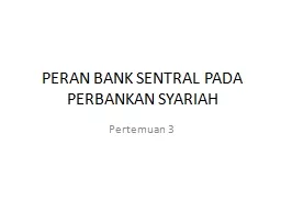 PERAN BANK SENTRAL PADA PERBANKAN SYARIAH