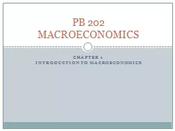 CHAPTER 1 INTRODUCTION TO MACROECONOMICS