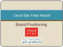 Brand Positioning Cloud Star Final Report