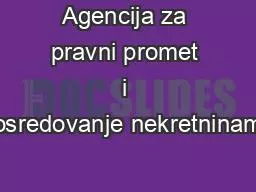 Agencija za pravni promet i posredovanje nekretninama