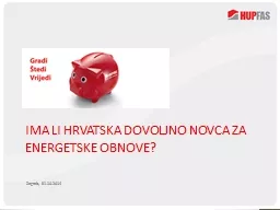 Ima li Hrvatska dovoljno novca za energetske obnove?