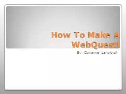 How To Make A WebQuest!