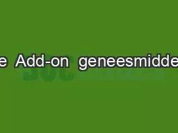 Dure  Add-on  geneesmiddelen: