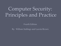 Computer Security :  Principles