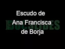 Escudo de  Ana Francisca de Borja