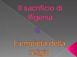 Il sacrificio di  Ifigenia