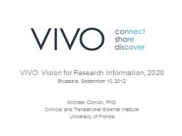 PPT-VIVO: Vision for Research Information, 2020