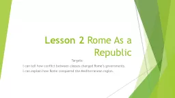 Lesson 2  Rome As a Republic