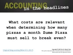 What costs are relevant when determining how many pizzas a month