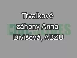 Trvalkové záhony Anna Divišová, ABZU