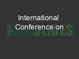 International Conference on