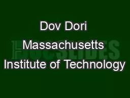 Dov Dori Massachusetts Institute of Technology