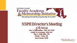 NSPII Director’s Meeting