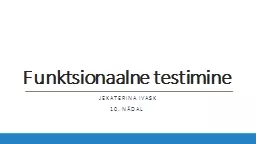 Funktsionaalne testimine