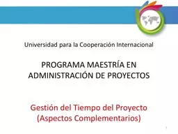 PPT-Universidad para la Cooperación Internacional