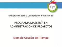 PPT-Universidad para la Cooperación Internacional