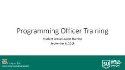 Programming Officer Training
