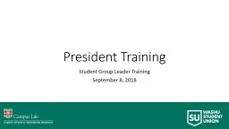 President Training Student Group Leader Training