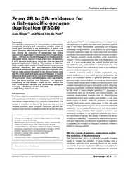 From R to R evidence for a fishspecific genome duplica