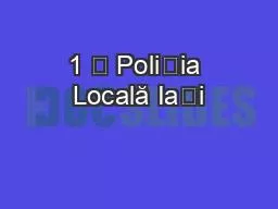 1 	 Poliția Locală Iași