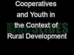 Cooperatives and Youth in the Context of Rural Development