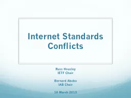 Internet Standards Conflicts