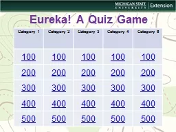 Eureka! A Quiz Game Category 1