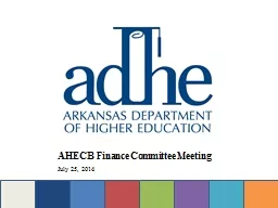 AHECB Finance Committee Meeting