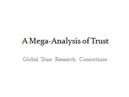 A Mega-Analysis of Trust