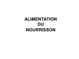 ALIMENTATION  DU  NOURRISSON