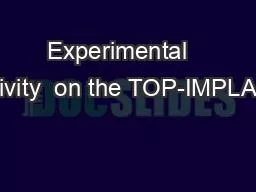 Experimental   activity  on the TOP-IMPLART