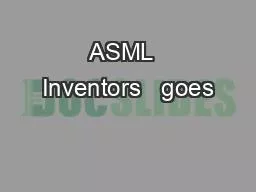 ASML  Inventors   goes