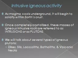 PPT-Intrusive igneous activity