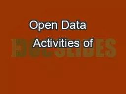 PPT-Open Data Activities of