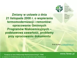 PPT-Zmiany w ustawie z dnia