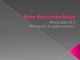 Reke Republike Srbije Marija Lazić 8