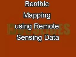 PPT-Benthic Mapping using Remote Sensing Data