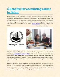 5 Benefits for accounting course in Dubai