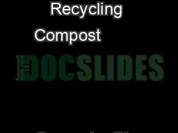 Greenstar Waste Segregation Guidelines General Waste Recycling Compost               