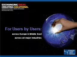 For Users by Users: across Europe & Middle East