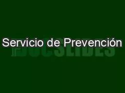 Servicio de Prevención