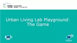 Urban  Living  Lab   Playground