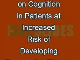 Impact of Ocrelizumab on Cognition in Patients at Increased Risk of Developing Progressive Disease