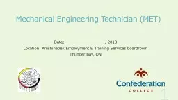 Mechanical Engineering Technician (MET)