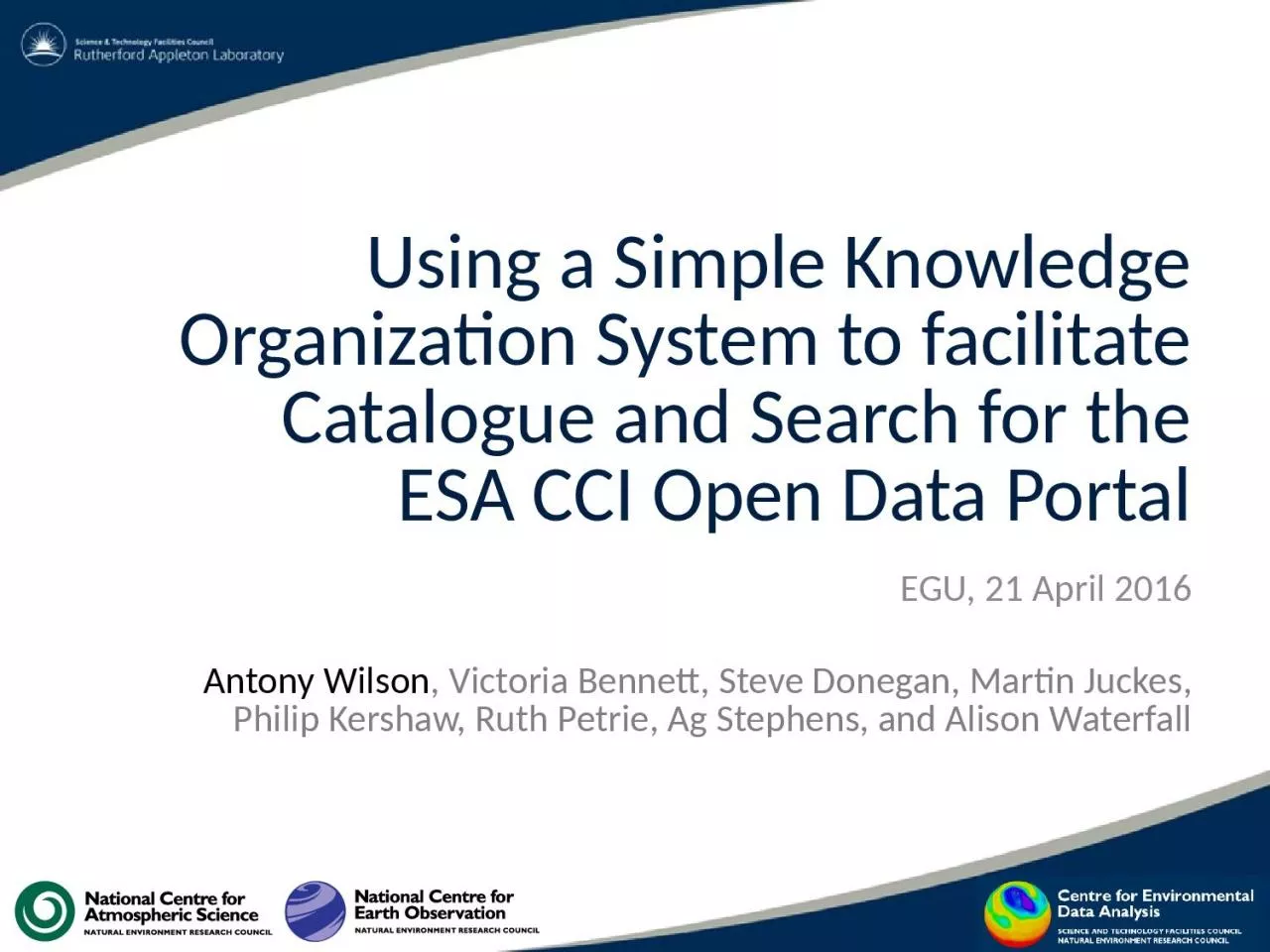 PPT-Using a Simple Knowledge Organization System to facilitate Catalogue and Search for the