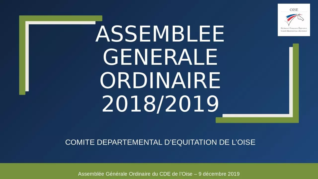 PPT-ASSEMBLEE GENERALE ORDINAIRE 2018/2019