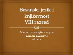 Bosanski jezik i književnost