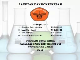 LARUTAN DAN KONSENTRASI Kelompok