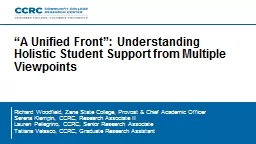 “A Unified Front”: Understanding Holistic Student Support from Multiple Viewpoints